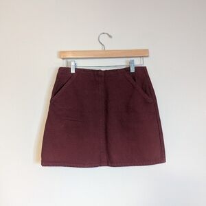 Anthropologie X Sadie & Sage Rust Colored Denim Skirt